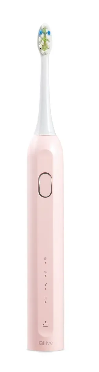 Periuta de dinti electrica sonica Qilive Q.5194, 40.000 vibratii/minut, 4 moduri de curatare, timer, roz