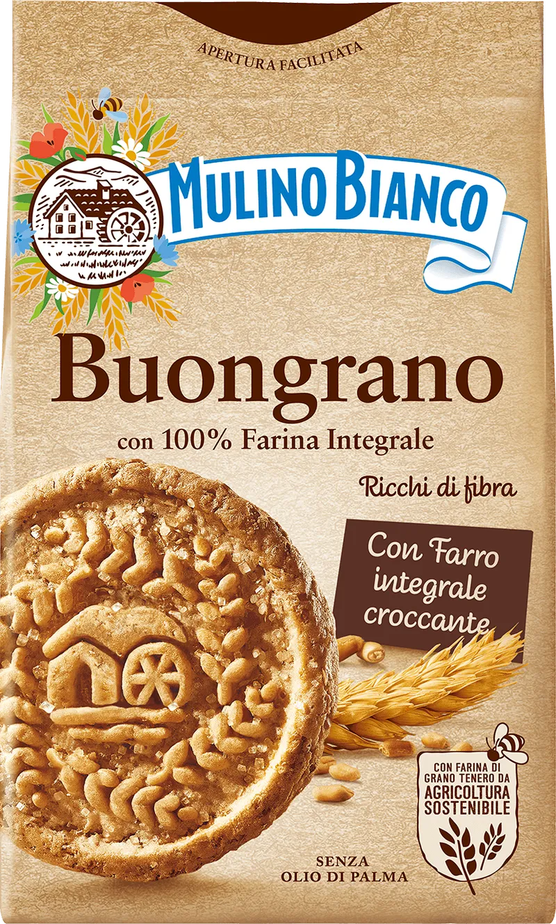 Biscuiti integrali Mulino Bianco Buongrano, 350 g