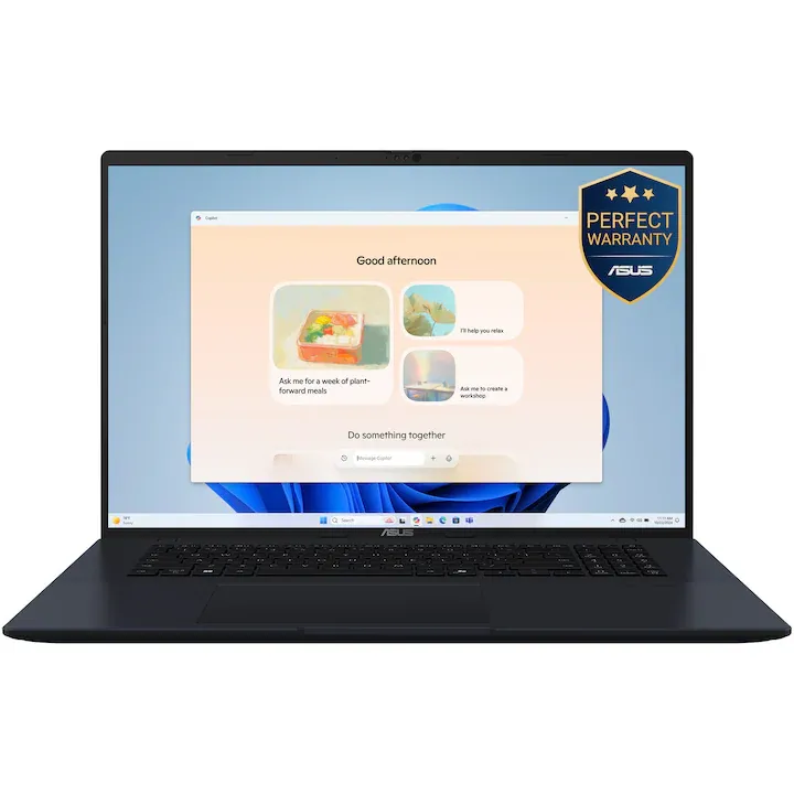 ASUS Vivobook 18 M1807HA cu procesor AMD Ryzen™ 7 260 pana la 5.1GHz, 18'', WUXGA, IPS, 144Hz, 16GB DDR5 RAM, 1TB SSD, AMD Radeon™ 780M, Windows 11 Home, Quiet Blue