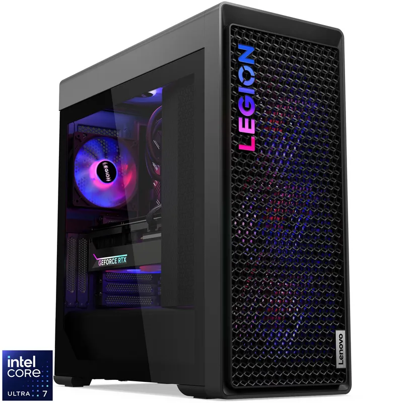 Sistem Desktop PC Gaming Lenovo Legion T7 34IAS10 cu procesor Intel® Core Ultra 7 265KF pana la 5.5GHz, 32GB DDR5, 1TB SSD, NVIDIA® GeForce RTX™ 5080 16GB GDDR7, No OS, Storm Grey, 3y on-site Premium Care