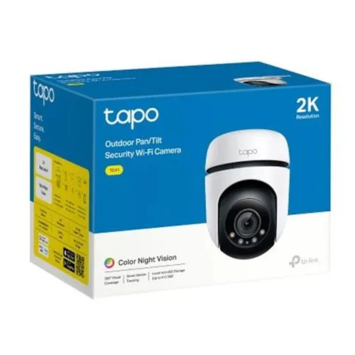 Camera de supraveghere IP TP-Link Outdoor TC41, Night Vision, Microfon, Vizualizare live, Alb