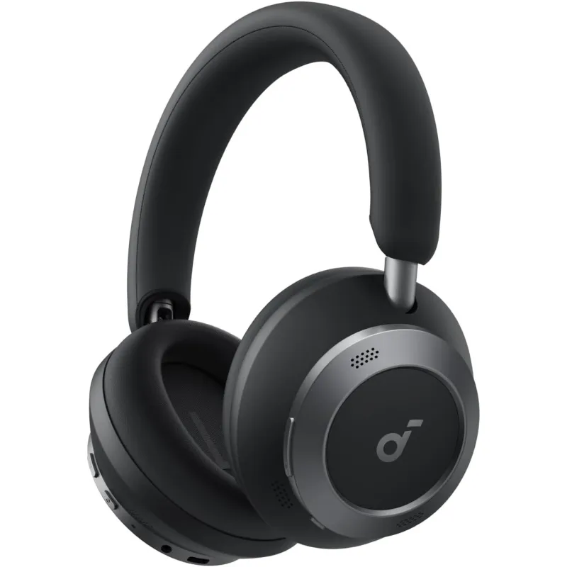 Casti Wireless Over-Ear Anker Soundcore Space One Pro, Adaptive Active Noise Cancelling, Hi-Res, 6 Microfoane, Bluetooth 5.3, Negru