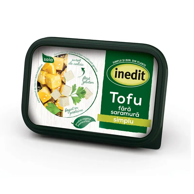Tofu simplu Inedit, fara sare 300 g