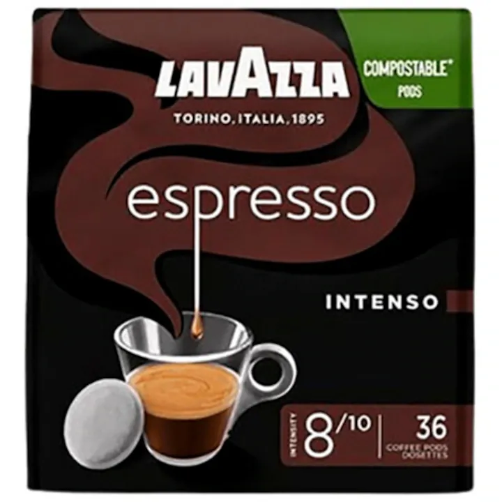 Paduri cafea intenso Lavazza, 36 buc, compatibile Senseo, 250 g
