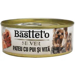 Hrana umeda pentru caini, pateu cu pui si vita 85g