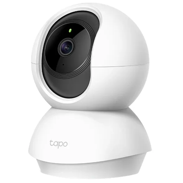 Camera de supraveghere Smart TP-Link Tapo C210 cu Pan/Tilt 360 grade, Rezolutie Filmare 3MP Ultra HD, Utilizare Baby Monitor, Wireless, Night Vision, Detectarea miscarilor, Two-Way Audio, Alarma sonora si luminoasa, Control Vocal, Mod Privacy, Alb