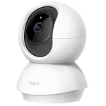 Camera de supraveghere Smart TP-Link Tapo C210 cu Pan/Tilt 360 grade, Rezolutie Filmare 3MP Ultra HD, Utilizare Baby Monitor, Wireless, Night Vision, Detectarea miscarilor, Two-Way Audio, Alarma sonora si luminoasa, Control Vocal, Mod Privacy, Alb