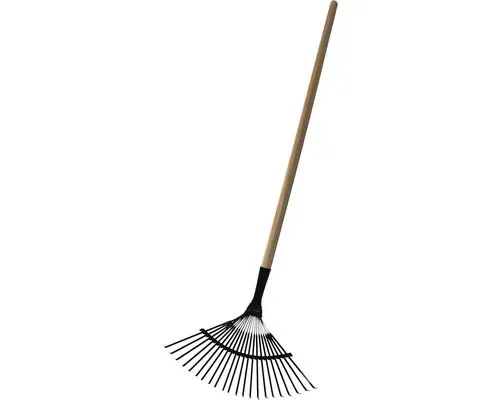 Grebla pentru frunze Evotools, 22 de dinti, lemn/metal, 130 x 40 cm