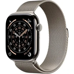 Apple Watch 11, GPS + Cellular, 46 mm, Natural Titanium Case, Natural Milanese Loop - M/L