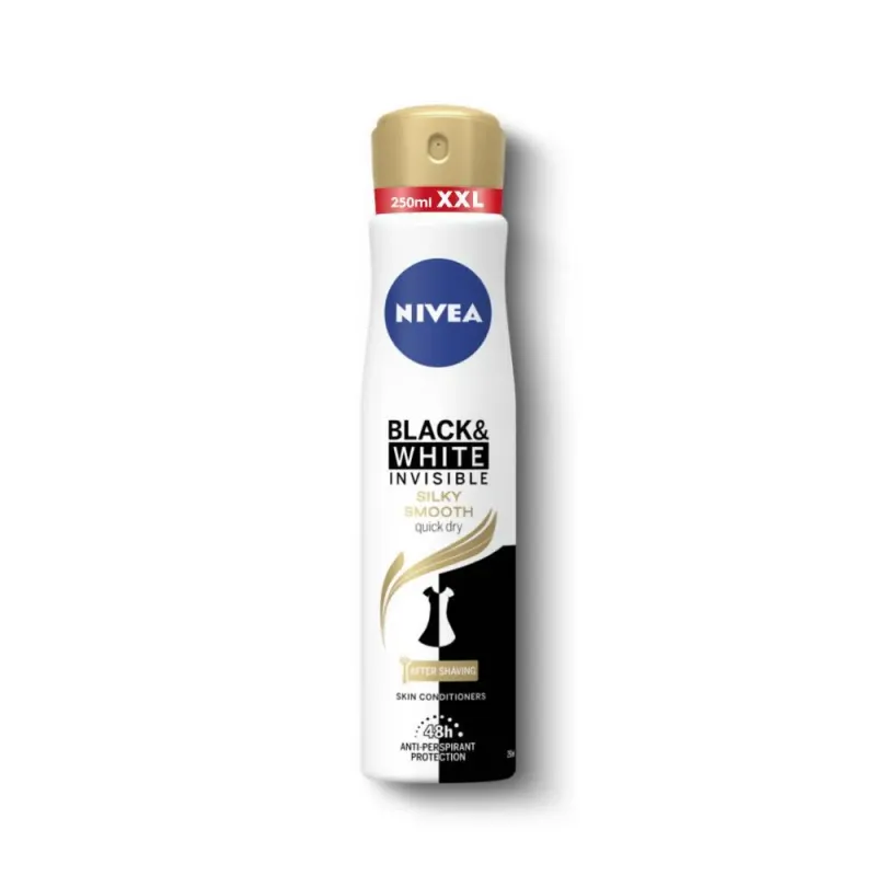 Deodorant spray Nivea Black & White Invisible Silky Smooth, 250 ml