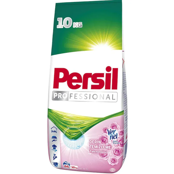 Detergent rufe, Persil Professional, Trandafir, 10 kg, 66 spalari