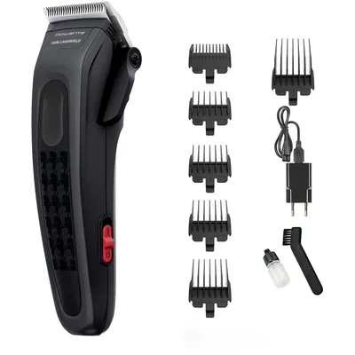 Aparat de tuns ROWENTA X Karl Lagerfeld Perfect Line TN152LF0, acumulator, 150 min autonomie, rosu-negru