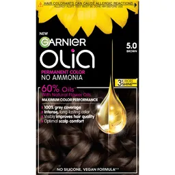 Vopsea permanenta pentru par, fara amoniac, 5.0 Brown