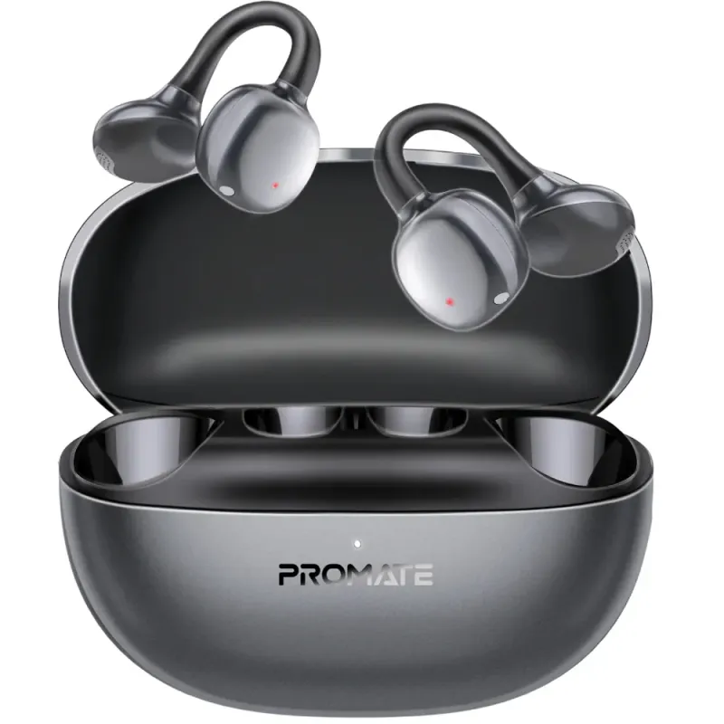 Casti PROMATE AirClip-Pro, True wireless, Bluetooth, Open-ear, Microfon, negru