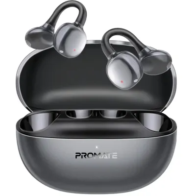 Casti PROMATE AirClip-Pro, True wireless, Bluetooth, Open-ear, Microfon, negru
