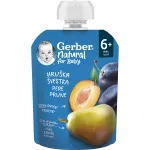 Piure cu prune si pere Gerber Natural, de la 6 luni, 90 g