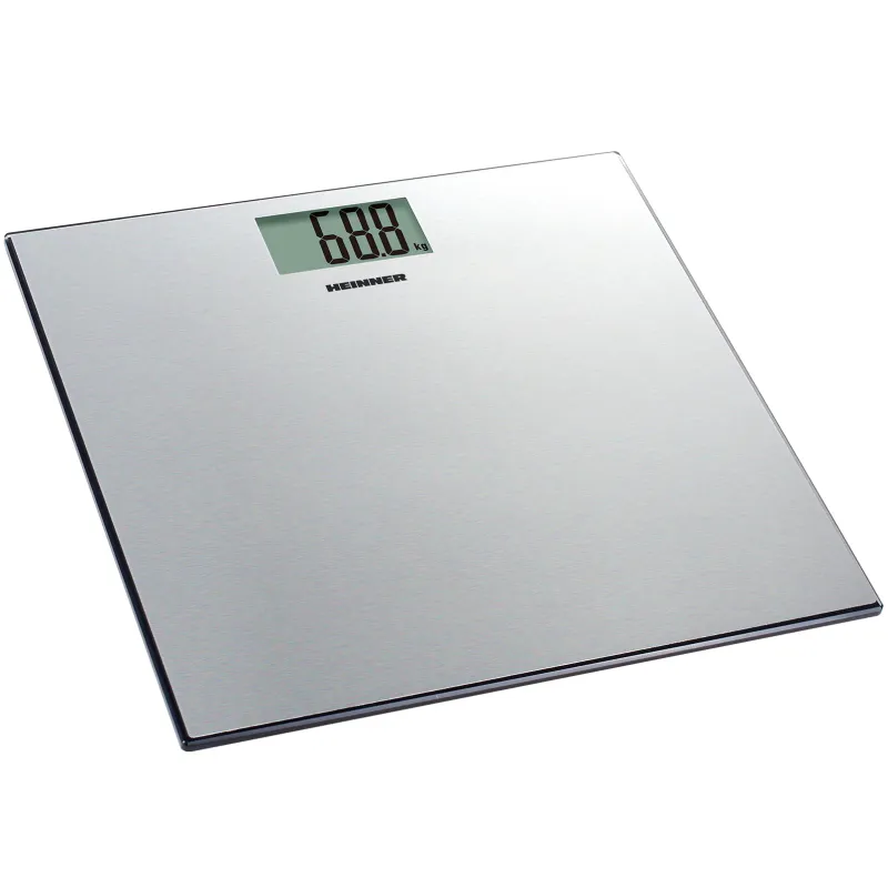 Cantar de persoane Heinner HBS-180SS, 180kg, platforma din inox, 30 x 30 cm, display lcd, Inox