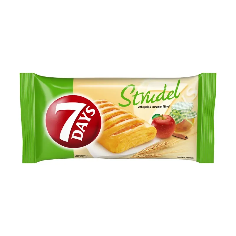 Strudel cu umplutura cu crema cu mere si scortisoara 7 Days, 80 g