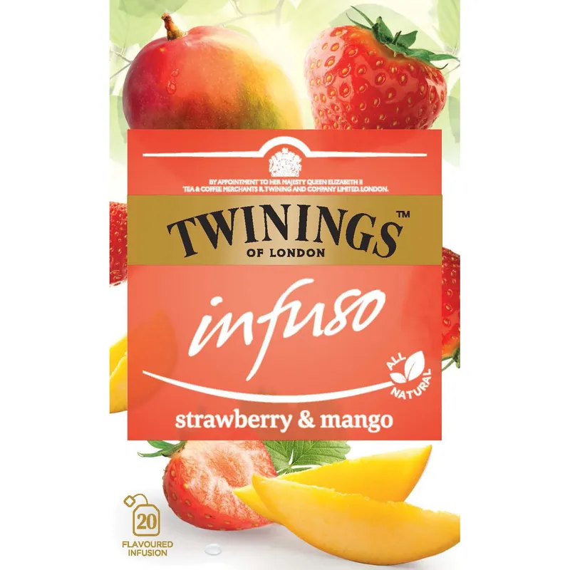 Ceai capsuni si mango, Twinings, 20 plicuri, 40 g