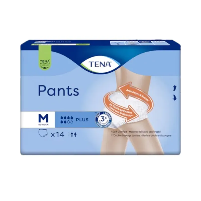 Chilot pentru incontinenta urinara Tena Pants Plus, marimea M, 14 bucati