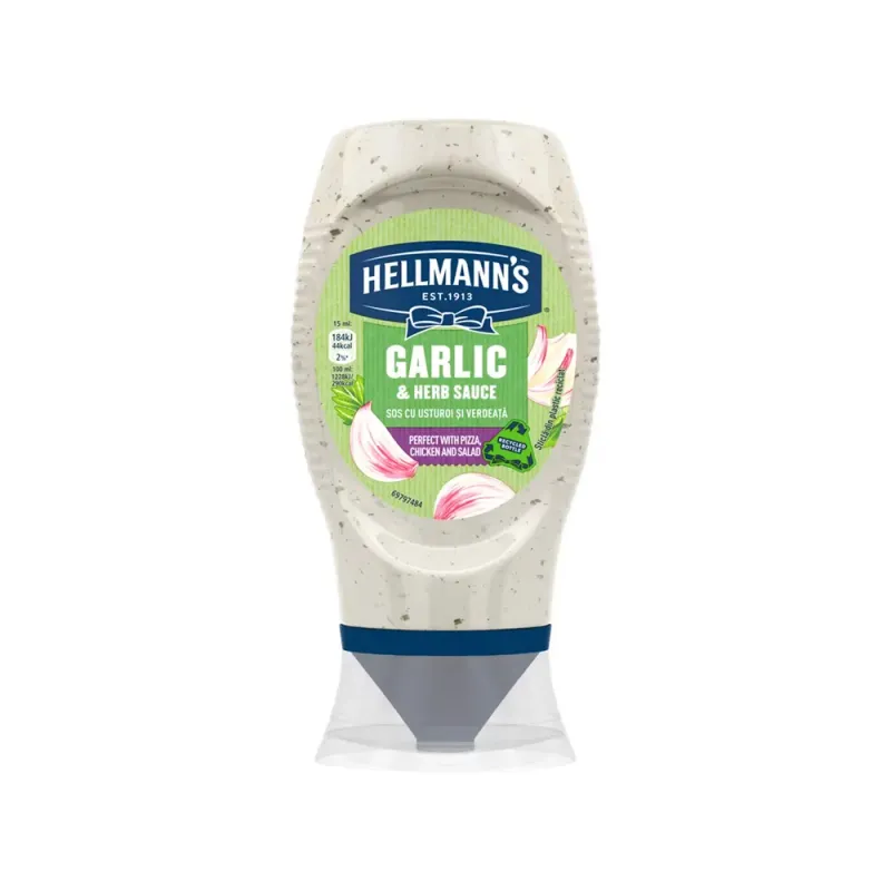 Sos cu usturoi si verdeata Hellmann's, 250 ml