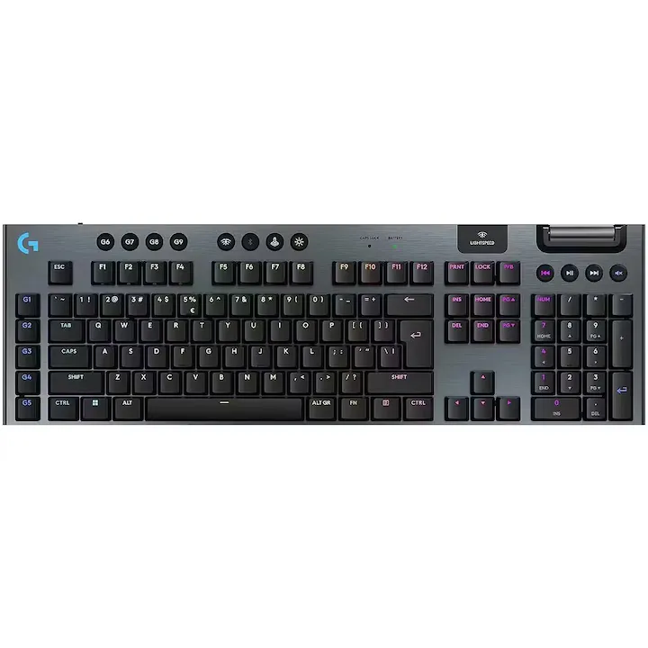 Tastatura Mecanica Gaming Logitech G915 X LIGHTSPEED, Clicky, Low-Profile, Wireless, Negru