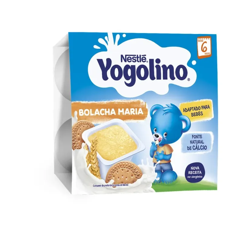 Gustare pe baza de lapte si biscuiti Nestle Yogolino, de la 6 luni, 4 x 100 g