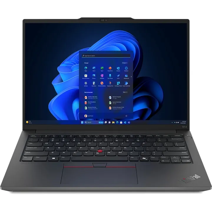 Laptop, Lenovo, ThinkPad E14 Gen 7, Procesor Intel Core Ultra 5 225U 12M Cache, 4.80 GHz, 14", WUXGA, 16GB DDR5, 512GB SSD, Intel® Graphics, Negru