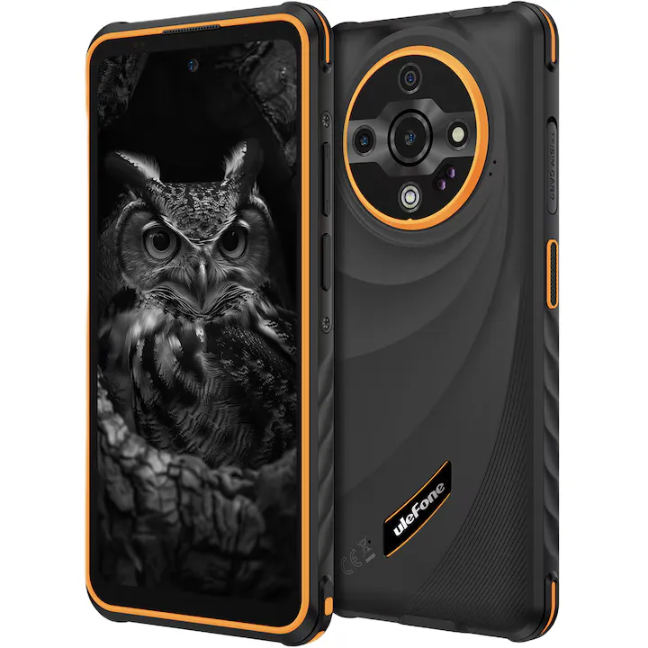 Telefon mobil Ulefone Armor X31 Pro, Dual SIM, 5G, Dimensity 6300, 6.56-inch 120Hz IPS, 16GB RAM / 256GB, Camera 64MP AF + 25MP Night + 2MP Macro, NFC, IP68/IP69K, Android 14, Orange