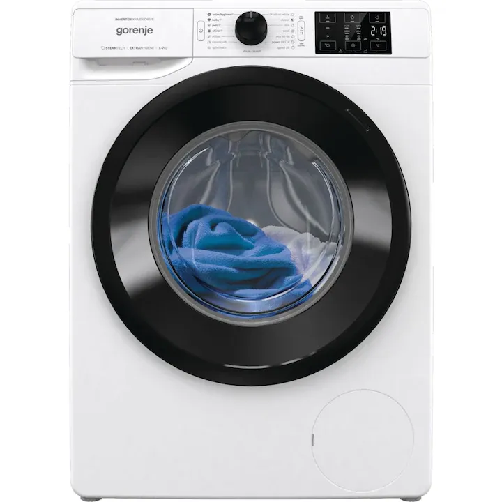 Masina de spalat rufe cu incarcare frontala Gorenje WNEI74AS, 7 kg, clasa energetica A, 1400 rpm, SoftSound, alb