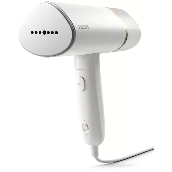 Fier de calcat vertical Philips STH3020/10, Series 3000, 1000W, abur continuu 20g/min, rezervor apa 120ml, compact si pliabil, alb