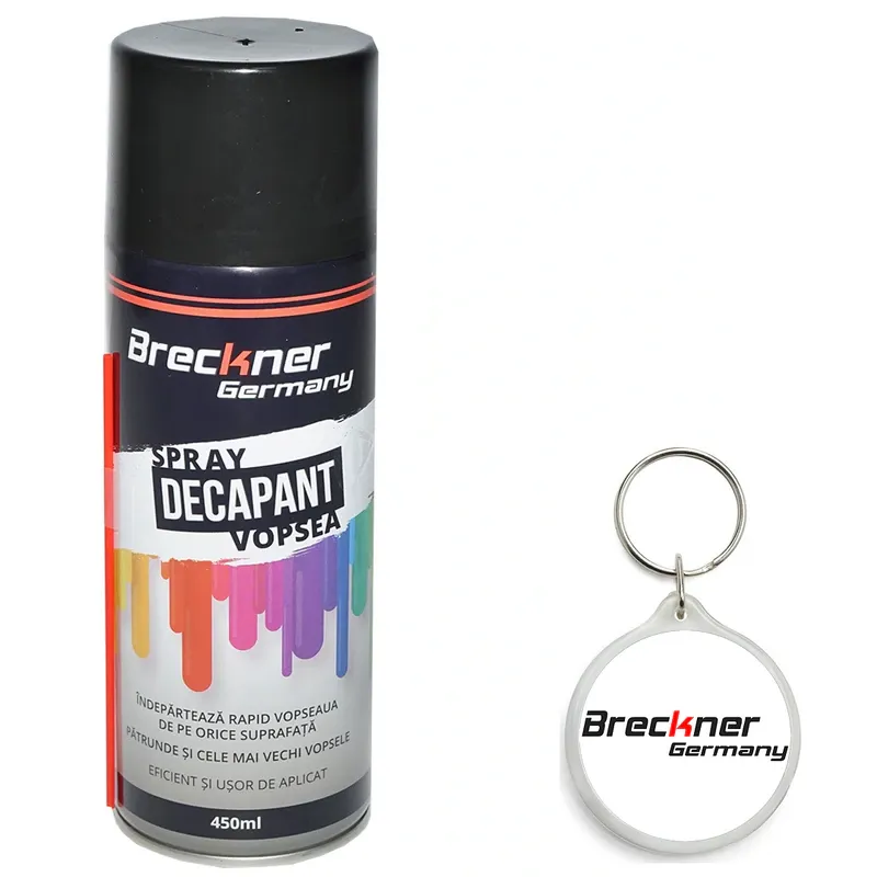 Set Spray pentru indepartare vopsea, decapant 450ml Breckner Germany cu Breloc Breckner