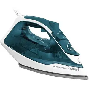 Fier de calcat TEFAL Express Steam FV2839E0, 2400W, 185g/min, 270ml, talpa ceramica, albastru-alb