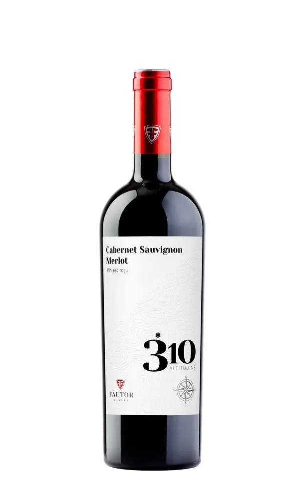 Vin rosu sec Fautor 310 Altitudine, Cabernet Sauvignon si Merlot, 0.75 l