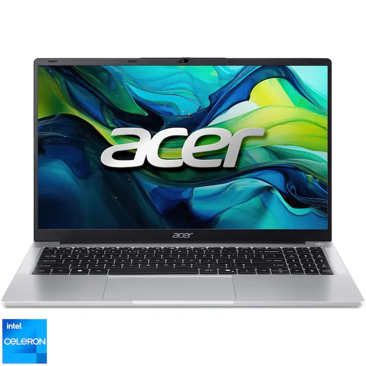 Acer Aspire Lite 15 AL15-32P-C49X cu procesor Intel® Celeron® N4500 pana la 2.8GHz, 15.6", Full HD, IPS, 8GB DDR4, 256GB SSD, Intel® UHD Graphics, NO OS, Silver
