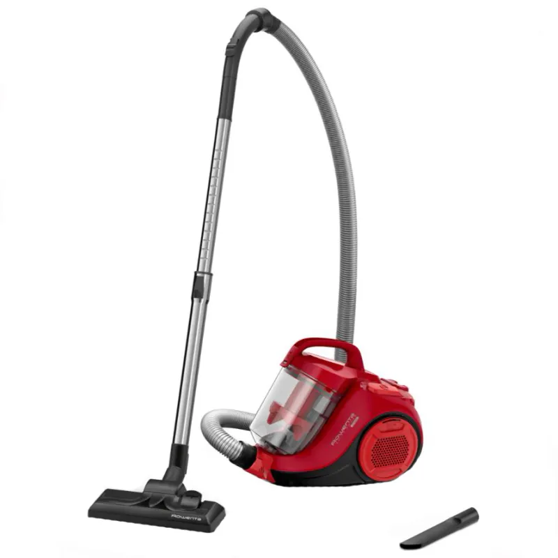 Aspirator fara sac Rowenta Swift Power Cyclonic RO2913EA, 750W, 3 niveluri de filtrare, acoperire 7.5m, motor Effitech, rosu
