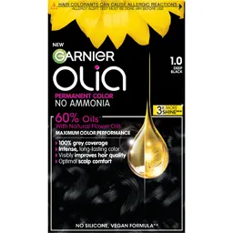 Vopsea permanenta pentru par, fara amoniac, 1.0 Deep Black