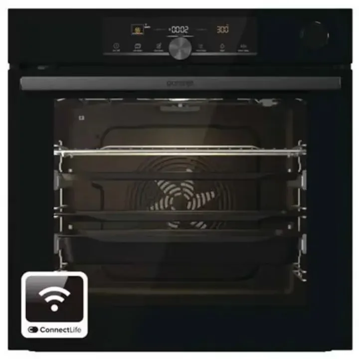 Cuptor incorporabil Gorenje BPSA6747A08BGWI, Volum 77l, PerfectGrill, ExtraSteam, AirFry+, AquaClean, Negru