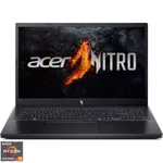 Laptop Acer Gaming 15.6 Nitro V 15 ANV15-41, FHD IPS 144Hz, Procesor AMD Ryzen™ 5 7535HS (16M Cache, up to 4.55 GHz), 16GB DDR5, 512GB SSD, GeForce RTX 3050 6GB, No OS, Obsidian Black