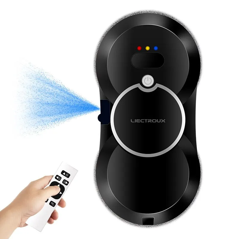 Robot curatare geamuri Liectroux HCR‑10, pulverizare apa, robot aspirator ultr subtire pentru ferestre, stergere geamuri, mop uscat & umed, ruta AI