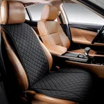 Husa scaun auto universala NextWave®️, ofera protectie scaun fata, universala, masina personala, taxi, ride sharing, antialunecare, material respirabil, pentru toate sezoanele, negru