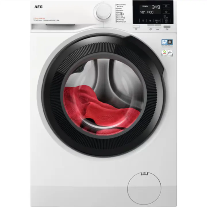 Masina de spalat cu abur cu incarcare frontala AEG LFR71844UE UniversalDose, 8 kg, 1400 rpm, clasa energetica A, afisaj LED, alb