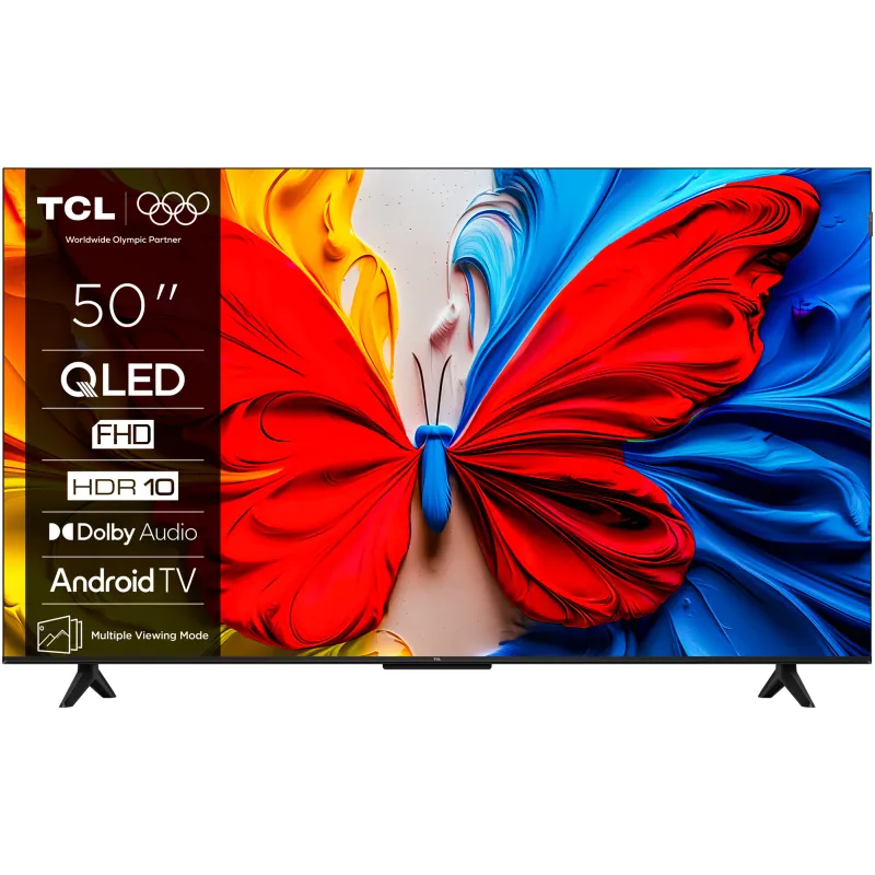 TCL QLED 50S5K, 126 cm, Smart Android TV, Full HD, Clasa F (Model 2025)