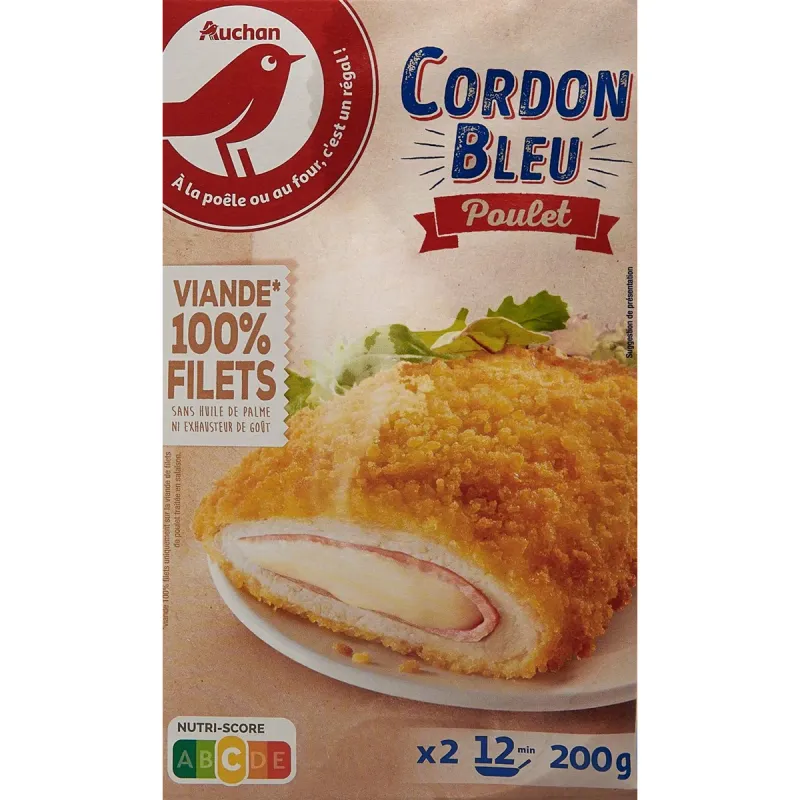 Cordon bleu de pui Auchan, 200 g