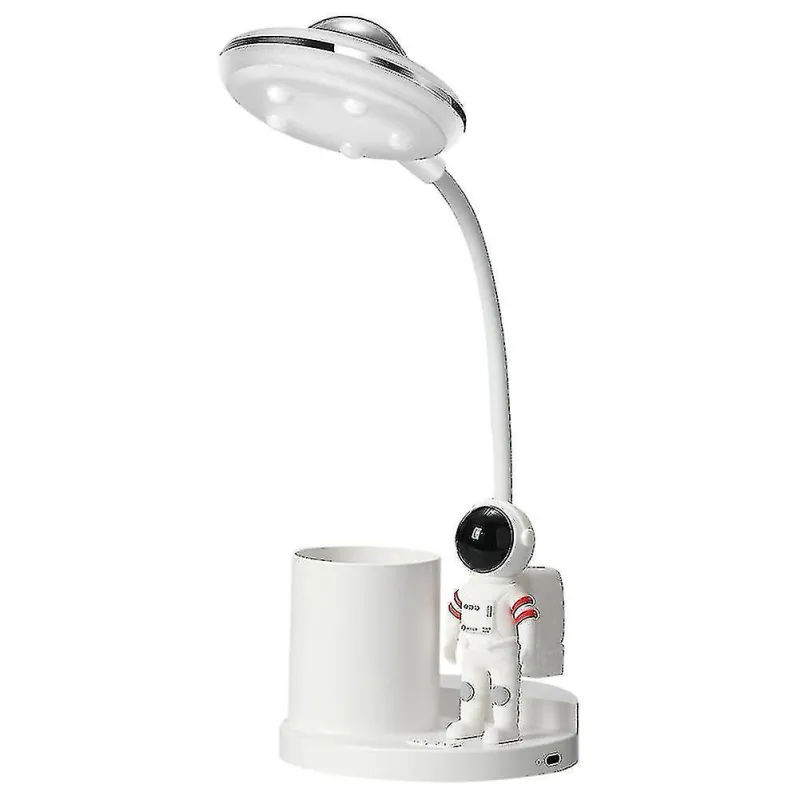 Lampa de birou pentru copii, portabila, USB reincarcabila, pliabila, cu proiector de perete, Ideas4Comfort®, cu suport instrumente birou, LED, Astronaut