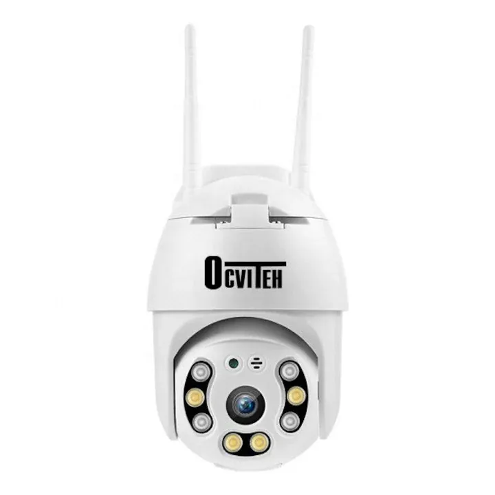 Camera supraveghere IP wireless exterior IP9082 Ultra HD, autotracking, ONVIF, detectie umana, alerta perimetru, comunicare bidirectionala, speaker incorporat