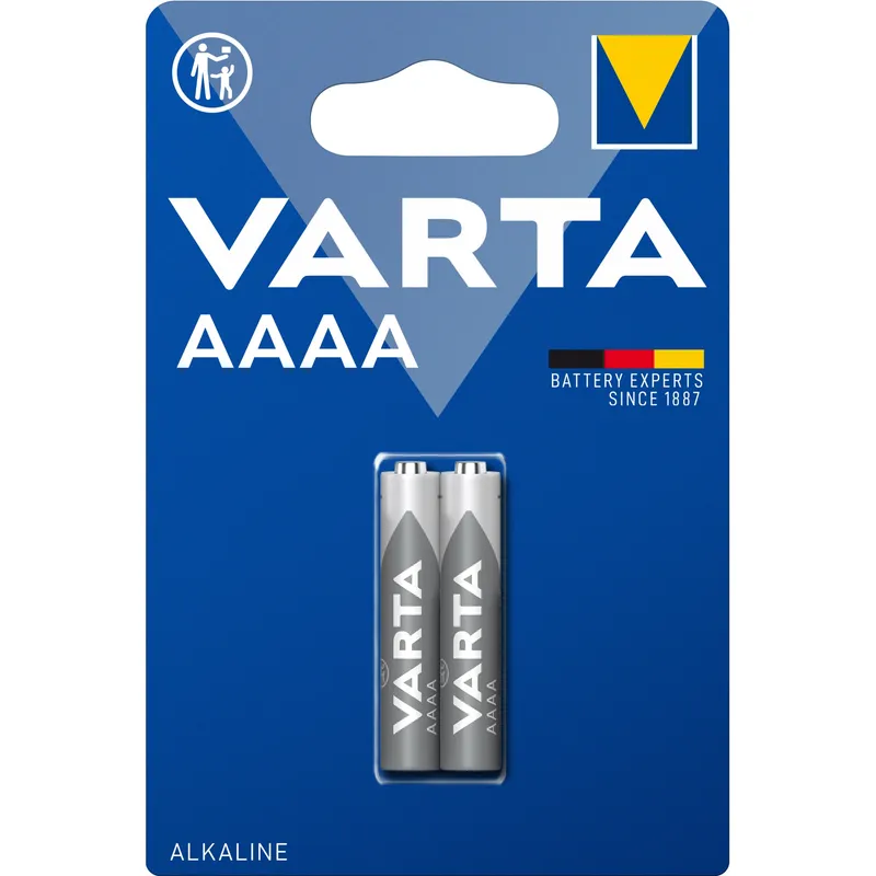 Set 2 baterii alkaline, AAAA (LR61), Varta, L100398