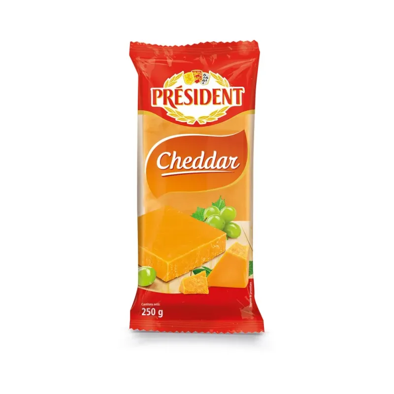 Branza cheddar maturata President, 250 g