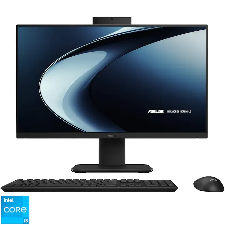 Sistem All in One ASUS V470VAK cu procesor Intel® Core™ i3-1315U pana la 4.5GHz, 23.8'', Full HD, 100Hz, 16GB DDR5, 512GB SSD, Intel® Graphics, No OS, Black