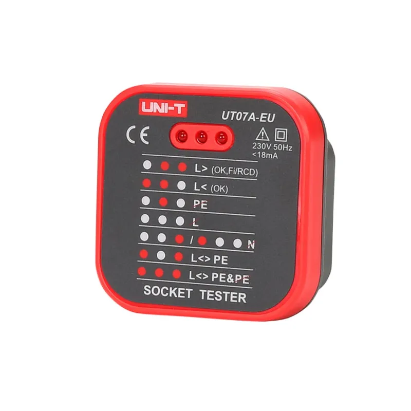 Tester priza EU UNI-T UT07A, detectare 8 conditii de cablare | Dedeman